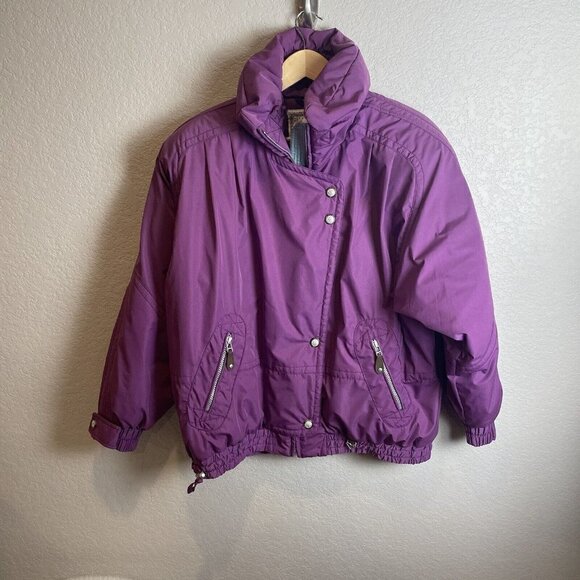 Obermeyer Vintage MONICA Purple Puffer Embroidered Ski Jacket Women size 10 EUC - Picture 14 of 14